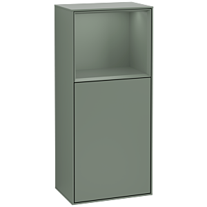 Villeroy and Boch Finion side cabinet F510GMGM 41.8x93.6x27cm, right, shelf top olive matt, Olive Matt Lacquer