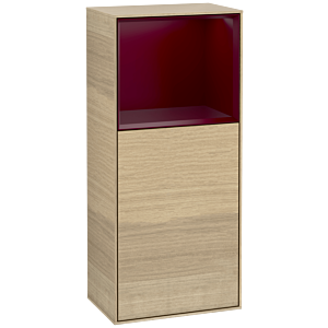 Villeroy et Boch Finion armoire latérale F510HBPC 41.8x93.6x27cm, à droite, au-dessus de tablette Peony Matt , Oak Veneer