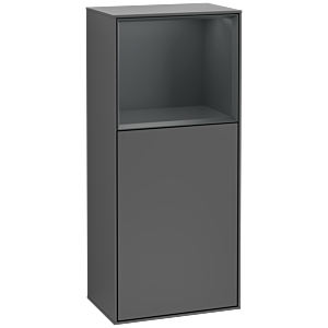 Villeroy and Boch Finion side cabinet F510HGGK 41.8x93.6x27cm, right, shelf above Midnight Blue matt, anthracite matt