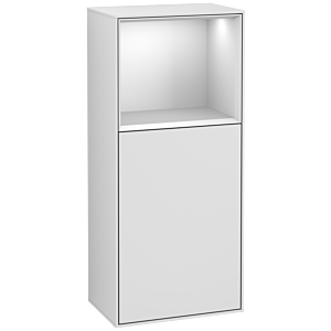 Villeroy et Boch Finion armoire côté F510MTMT 41.8x93.6x27cm, à droite, au-dessus de tablette White Matt , laque mate blanche