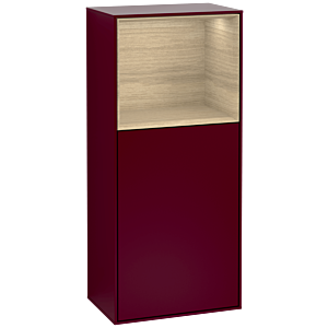 Villeroy and Boch Finion side cabinet F510PCHB 41.8x93.6x27cm, right, shelf above Oak Veneer , Peony Matt