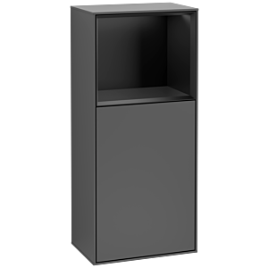 Villeroy and Boch Finion side cabinet F510PDGK 41.8x93.6x27cm, right, shelf top black matt, anthracite matt