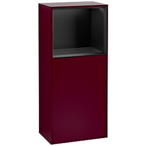 Villeroy and Boch Finion side cabinet F510PDHB 41.8x93.6x27cm, right, shelf top black matt, Peony Matt