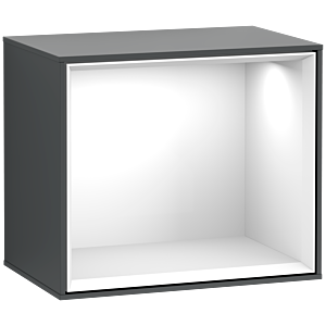 Villeroy und Boch Finion Regalmodul F580GFHG 41,8x35,6x27cm, Regal Glossy White, Midnight Blue Matt Lacquer