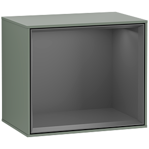 Villeroy und Boch Finion Regalmodul F580GKGM 41,8x35,6x27cm, Regal Antracite Matt, Olive Matt Lacquer