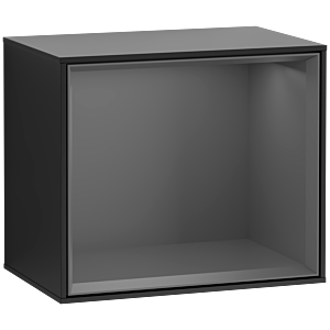 Villeroy and Boch Finion module F580GKPD 41.8x35.6x27cm, shelf Antracite Matt, Black matt lacquer