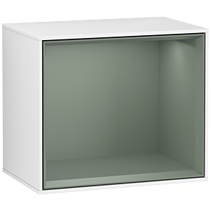 Villeroy und Boch Finion Regalmodul F580GMGF 41,8x35,6x27cm, Regal Olive Matt, Glossy white lacquer