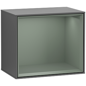 Villeroy and Boch Finion module F580GMGK 41.8x35.6x27cm, shelf olive matt, anthracite matt
