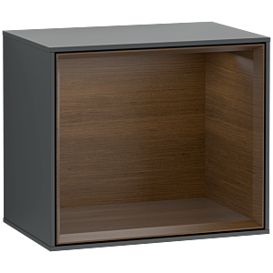 Villeroy und Boch Finion Regalmodul F580GNHG 41,8x35,6x27cm, Regal Walnut Veneer, Midnight Blue Matt Lacquer
