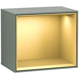 Villeroy und Boch Finion Regalmodul F580HFGM 41,8x35,6x27cm, Regal Gold Matt, Olive Matt Lacquer