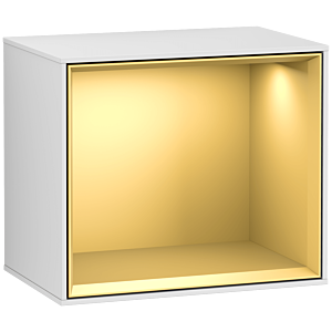 Villeroy und Boch Finion Regalmodul F580HFMT 41,8x35,6x27cm, Regal Gold Matt, White matt lacquer