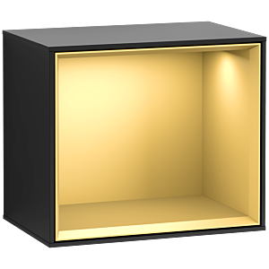 Villeroy und Boch Finion Regalmodul F580HFPD 41,8x35,6x27cm, Regal Gold Matt, Black matt lacquer