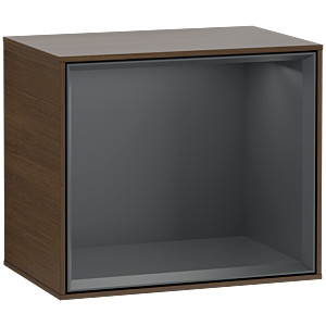 Villeroy und Boch Finion Regalmodul F580HGGN 41,8x35,6x27cm, Regal Midnight Blue, Walnut veneer