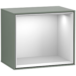 Villeroy and Boch Finion module F580MTGM 41.8x35.6x27cm, shelf White Matt , Olive Matt Lacquer