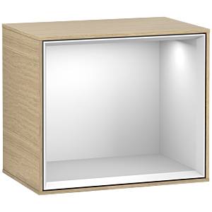 Villeroy und Boch Finion Regalmodul F580MTPC 41,8x35,6x27cm, Regal White Matt, Oak Veneer