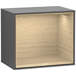 Villeroy und Boch Finion Regalmodul F580PCGK 41,8x35,6x27cm, Regal Oak Veneer, Anthracite matt