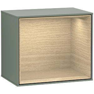 Villeroy und Boch Finion Regalmodul F580PCGM 41,8x35,6x27cm, Regal Oak Veneer, Olive Matt Lacquer