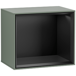Villeroy and Boch Finion module F580PDGM 41.8x35.6x27cm, shelf black matt, Olive Matt Lacquer