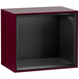 Villeroy und Boch Finion Regalmodul F580PDHB 41,8x35,6x27cm, Regal Black Matt, Peony Matt