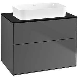 Villeroy et Boch Finion Villeroy et Boch F63200GK 80x60.3x50.1mm, verre noir mat, anthracite mat