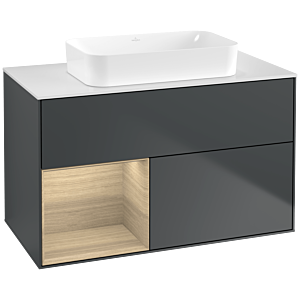 Villeroy and Boch Finion Villeroy and Boch Finion F651PCHG 100x60.3x50.1cm, shelf on the left Oak Veneer , Midnight Blue Matt Lacquer