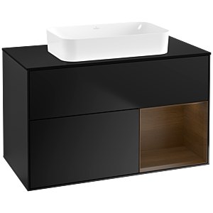 Villeroy and Boch Finion Villeroy and Boch Finion F662GNPD 100x60.3x50.1cm, shelf right walnut veneer, black matt lacquer