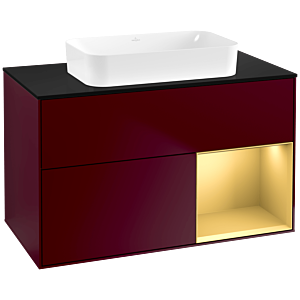 Villeroy and Boch Finion Villeroy and Boch Finion F662HFHB 100x60.3x50.1cm, shelf right gold matt, Peony Matt
