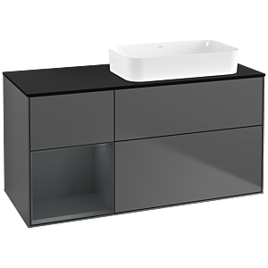 Villeroy et Boch Finion Villeroy et Boch F682HGGK 120x60.3x50.1cm, tablette gauche Midnight Blue Matt Lacquer , anthracite mat