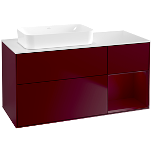 Villeroy und Boch Finion Waschtischunterschrank F691HBHB 120x60,3x50,1cm, Regal rechts Peony, Peony Matt