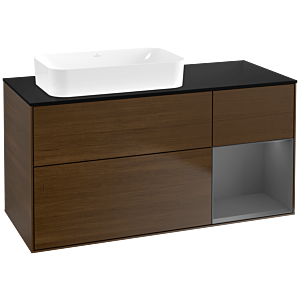 Villeroy and Boch Finion Villeroy and Boch Finion F692GKGN 120x60.3x50.1cm, shelf on the right anthracite matt, walnut veneer