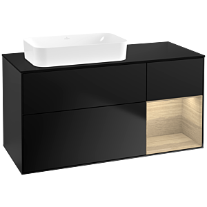 Villeroy and Boch Finion Villeroy and Boch Finion F692PCPD 120x60.3x50.1cm, shelf on the right Oak Veneer , black matt lacquer
