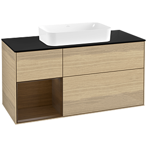 Villeroy and Boch Finion Villeroy and Boch Finion F702GNPC 120x60,3x50,1cm, shelf left Walnut veneer, Oak Veneer