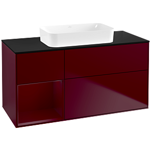 Villeroy und Boch Finion Waschtischunterschrank F702HBHB 120x60,3x50,1cm, Regal links Peony, Peony Matt