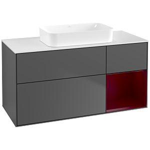 Villeroy and Boch Finion Villeroy and Boch Finion F711HBGK 120x60.3x50.1cm, shelf on the right Peony , anthracite matt