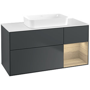 Villeroy et Boch Finion Villeroy et Boch F711PCHG 120x60,3x50,1cm, étagère à droite Oak Veneer , Midnight Blue Matt Lacquer
