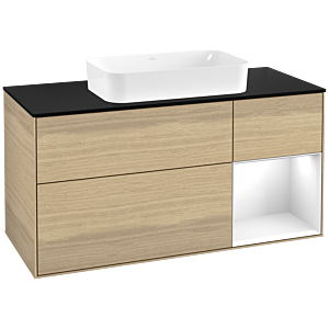 Villeroy and Boch Finion Villeroy and Boch Finion F712GFPC 120x60.3x50.1cm, shelf on the right Glossy white lacquer, Oak Veneer