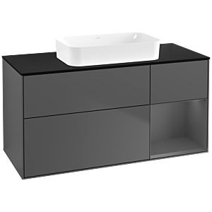 Villeroy et Boch Finion Villeroy et Boch F712GKGK 120x60,3x50,1cm, étagère droite Anthracite mat, Anthracite mat