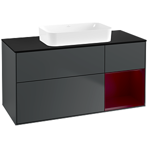 Villeroy et Boch Finion Villeroy et Boch F712HBHG 120x60.3x50.1cm, étagère à droite Peony , Midnight Blue Matt Lacquer