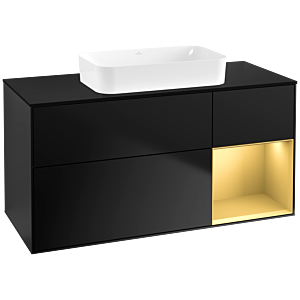 Villeroy and Boch Finion Villeroy and Boch Finion F712HFPD 120x60.3x50.1cm, shelf right gold matt, black matt lacquer