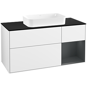 Villeroy and Boch Finion Villeroy and Boch Finion F712HGGF 120x60.3x50.1cm, shelf on the right Midnight Blue Matt Lacquer , glossy white lacquer