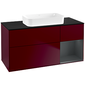 Villeroy and Boch Finion Villeroy and Boch Finion F712HGHB 120x60.3x50.1cm, shelf on the right Midnight Blue Matt Lacquer , Peony Matt