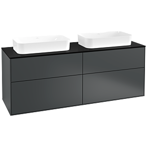 Villeroy and Boch Finion Villeroy and Boch Finion F72200HG 160x60.3x50.1cm, Glass Black Matt, Midnight Blue Matt Lacquer