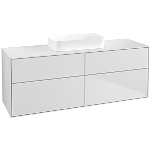 Villeroy und Boch Finion Waschtischunterschrank F73100MT 160x60,3x50,1cm, Glass White Matt, White matt lacquer