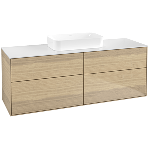 Villeroy und Boch Finion Waschtischunterschrank F73100PC 160x60,3x50,1cm, Glass White Matt, Oak Veneer