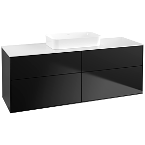 Villeroy et Boch Finion F73100PD 160x60.3x50.1cm, verre White Matt , laqué noir mat