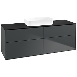 Villeroy et Boch Finion F73200HG 160x60.3x50.1cm, verre noir mat, minuit Blue Matt Lacquer