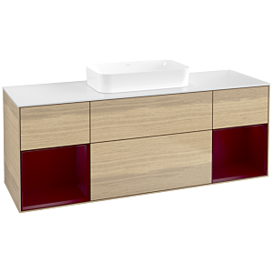 Villeroy and Boch Finion Villeroy and Boch Finion F741HBPC 160x60.3x50.1cm, shelves Peony matt lacquer, Oak Veneer