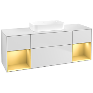 Villeroy and Boch Finion Villeroy and Boch Finion F741HFMT 160x60.3x50.1cm, shelves gold matt lacquer, white matt lacquer