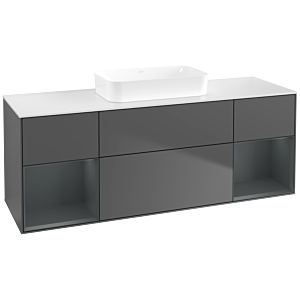 Villeroy and Boch Finion Villeroy and Boch Finion F741HGGK 160x60.3x50.1cm, shelves Midnight matt lacquer, Anthracite matt