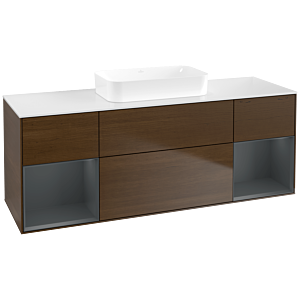 Villeroy and Boch Finion Villeroy and Boch Finion F741HGGN 160x60.3x50.1cm, shelves Midnight matt lacquer, Walnut veneer